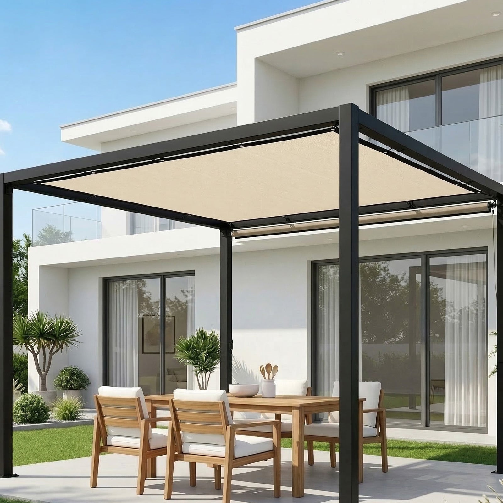 Sun Shade Sail With Uv Protection | 3 x 3.6m | Beige