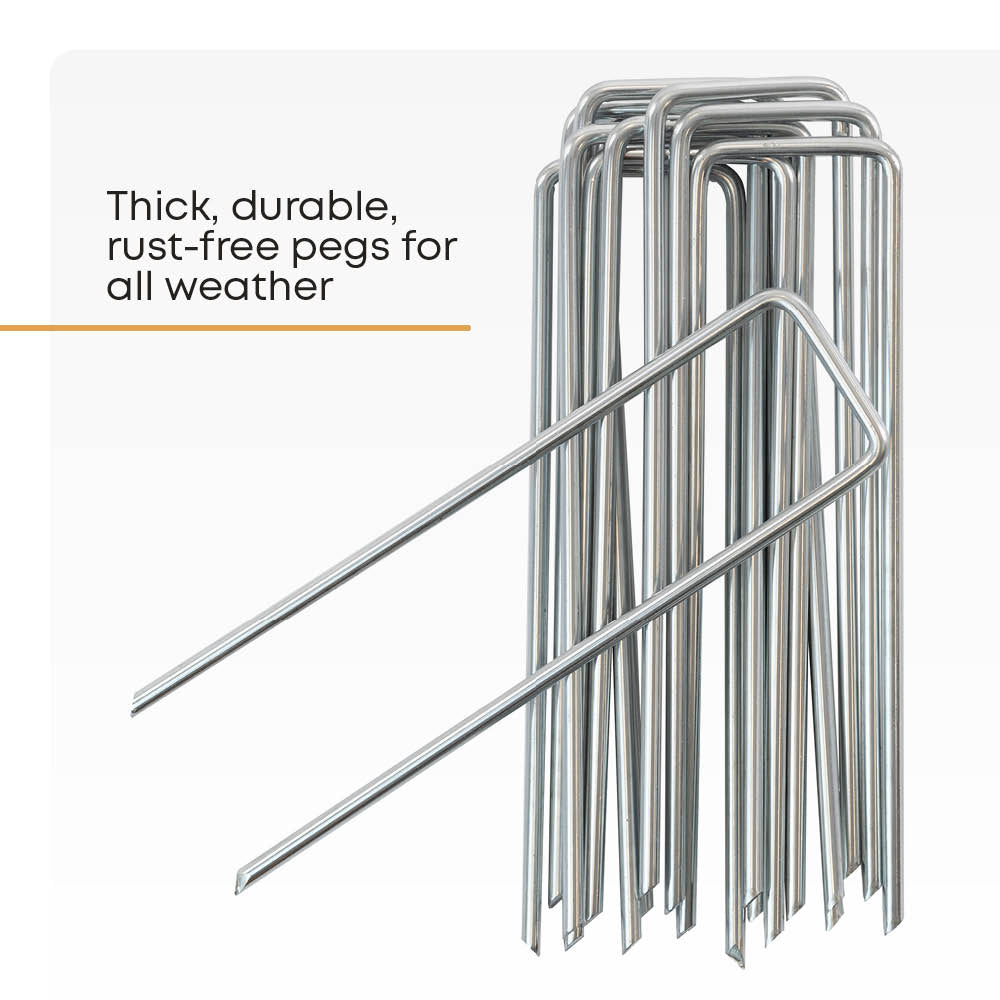 50 Weed Membrane Pegs With Tool