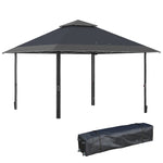 4 X 4m Outdoor Pop-up Canopy Tent Gazebo Adjustable Legs Bag | Gray