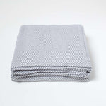 Cotton Halden Chevron Grey Throw | 255cm x 360cm | Grey