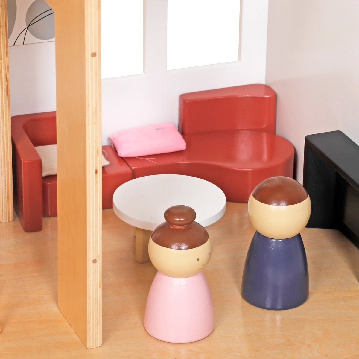 Modern Villa Kids 3 Storey Doll House With Furniture Accessories Mansion Playset