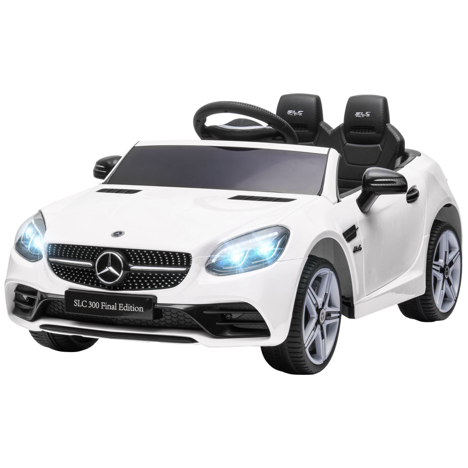 Benz 12v Kids Electric Ride On Car W/ Remote Control Music | White