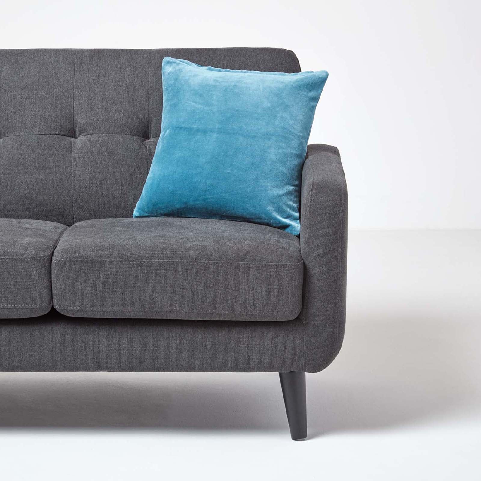 Luxury Cotton Velvet Cushion Cover | 60cm x 60cm | Blue