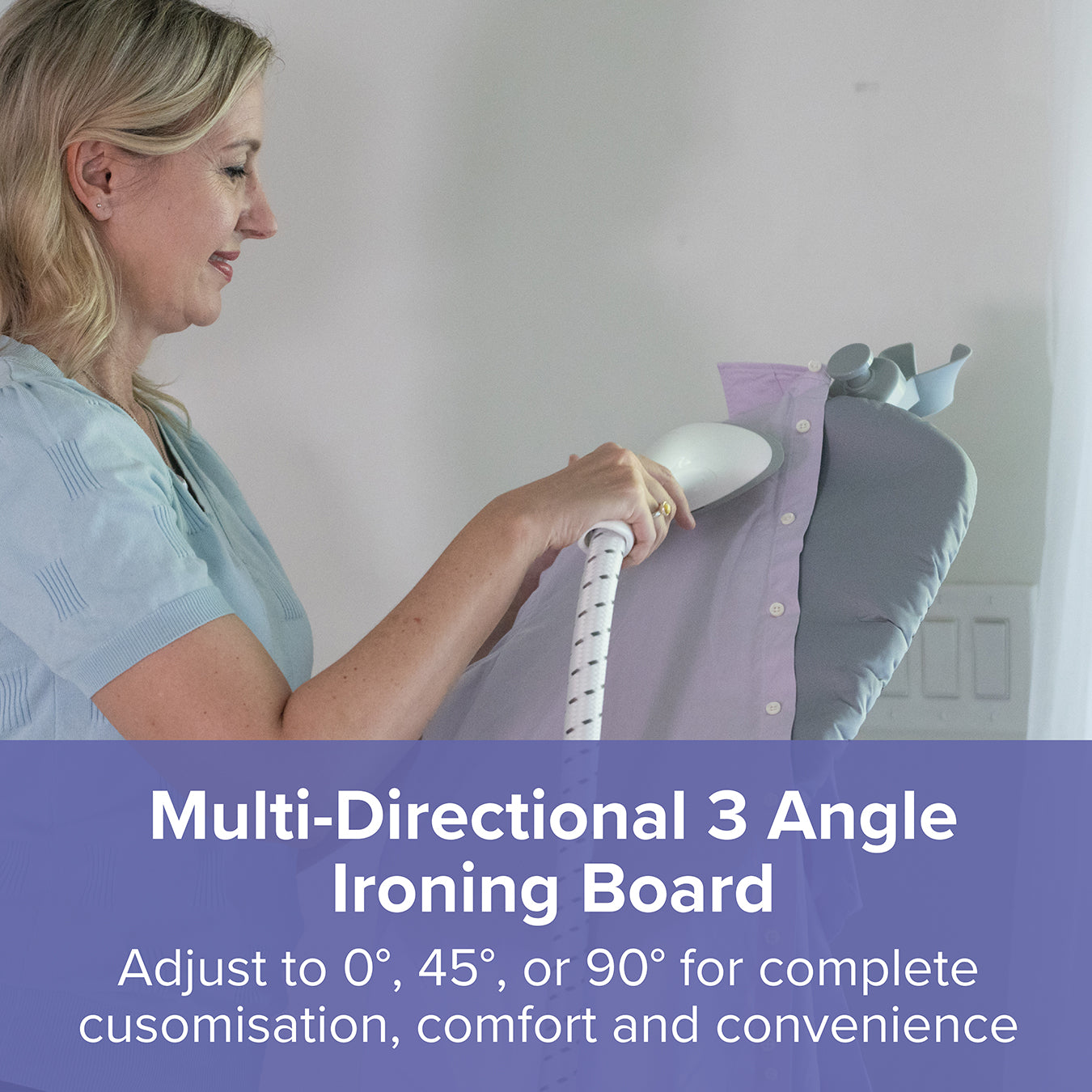 Steam Tower Plus - Vertical & Horizontal Clothes Steamer with Adjustable Ironing Board