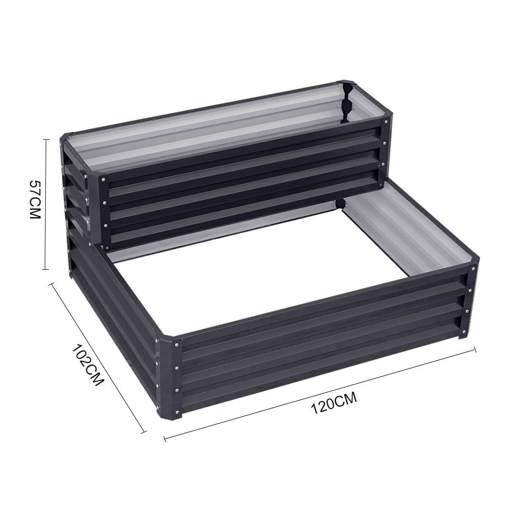 2 Tiers Raised Garden Bed For Planting Outdoor Plants Vegetables