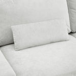 2-seater Chenille Upholstered Sofa With Pillows | Grey