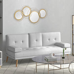 3 Seater Sofa Bed Scandi Style Recliner Adjustable Back