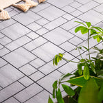 Pack Of 10 Mosaic Composite Interlocking Decking Tiles | Light Grey