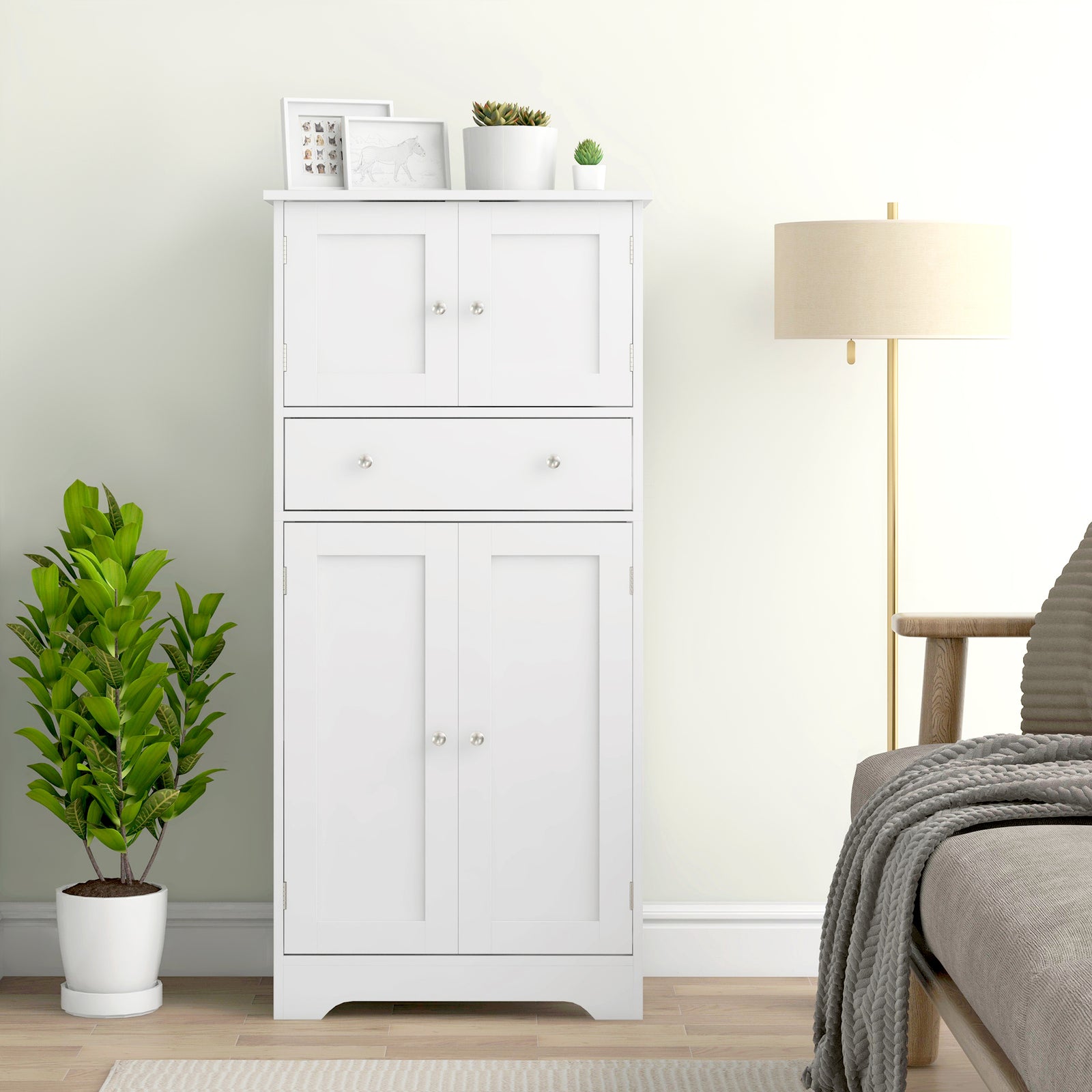 Kitchen Cabinet With Drawer, Adjustable Shelf