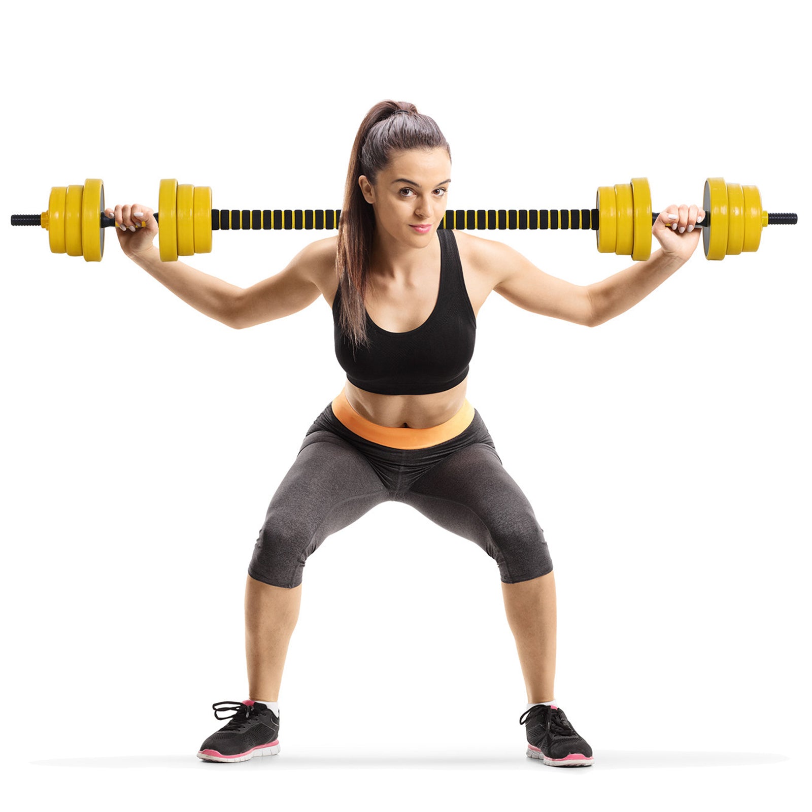 2 In 1 Barbell & Dumbbell Set | 20kg | Yellow