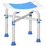 Adjustable Shower Stool With Suction Foot Pads For Elderly | One Size | Blue