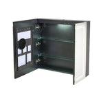 Led Bathroom Mirror Cabinet With Double Doors, Adjustable Shelves