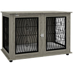 Dog Crate Table W/ Large Top, Washable Cushion