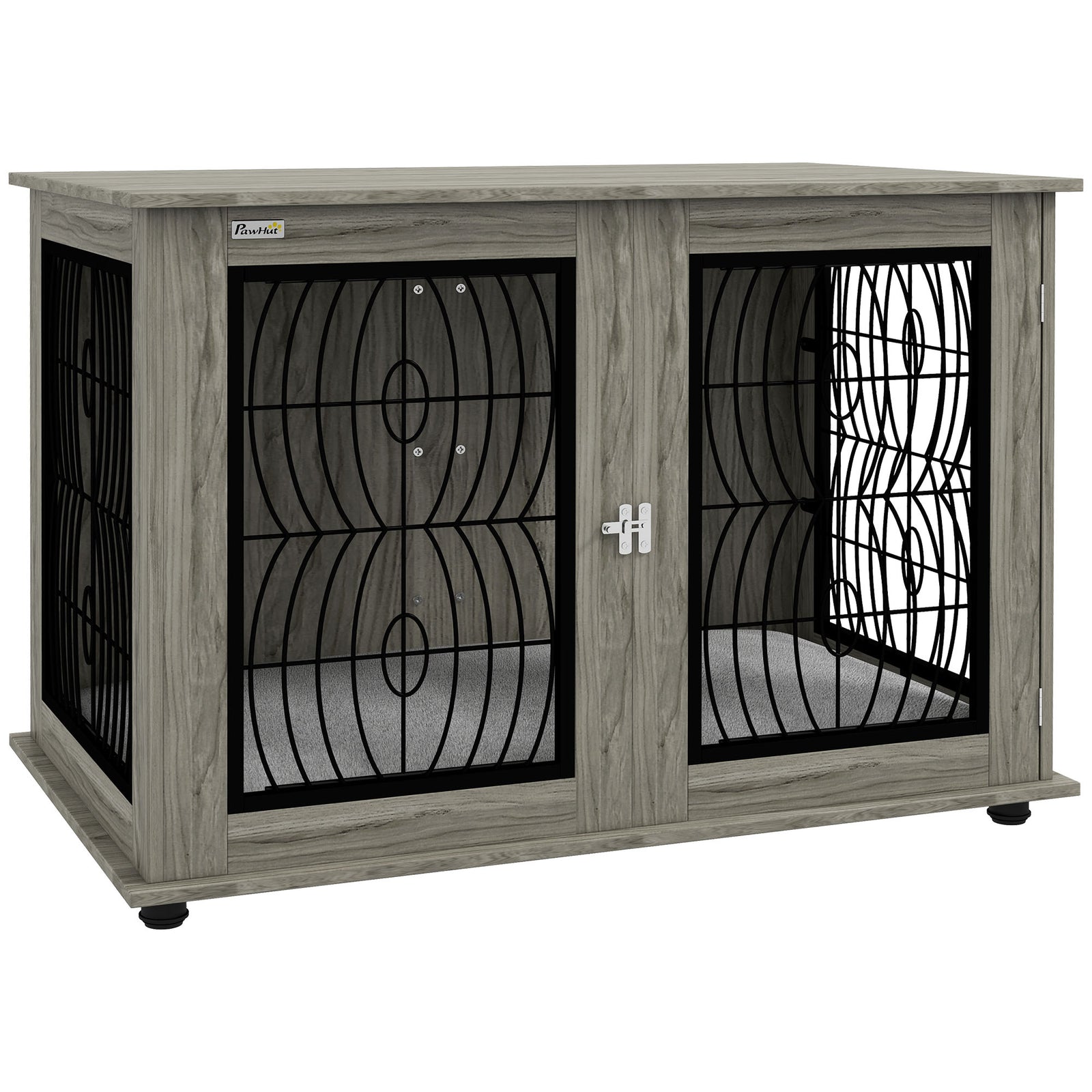 Dog Crate Table W/ Large Top, Washable Cushion