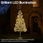 210cm 1200 Warm White Micro Led Tree 5m Lead | Gold