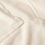 Organic Cotton Waffle Blanket/ Throw | 228cm x 228cm | Natural