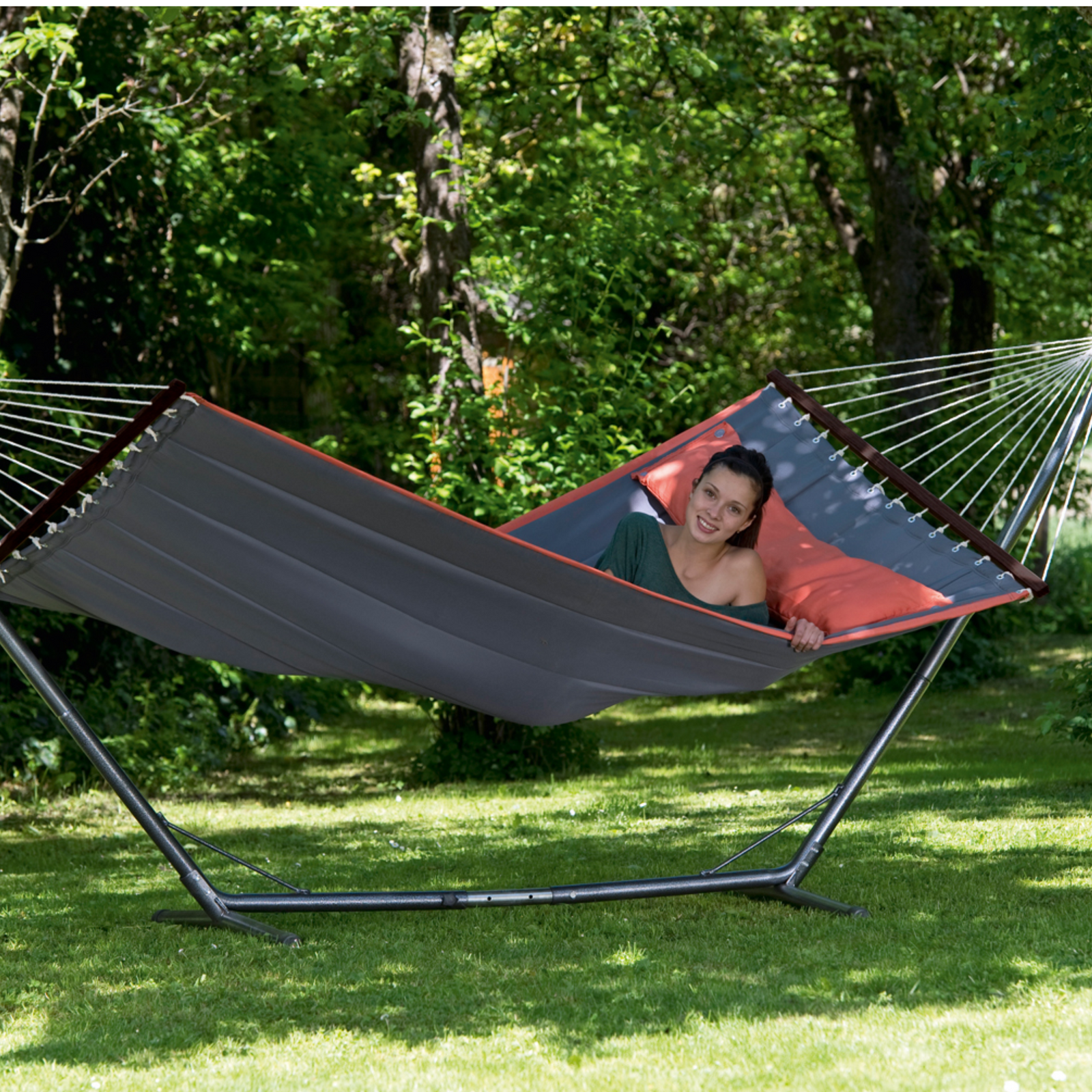 American Dream Double Garden Hammock - Grey