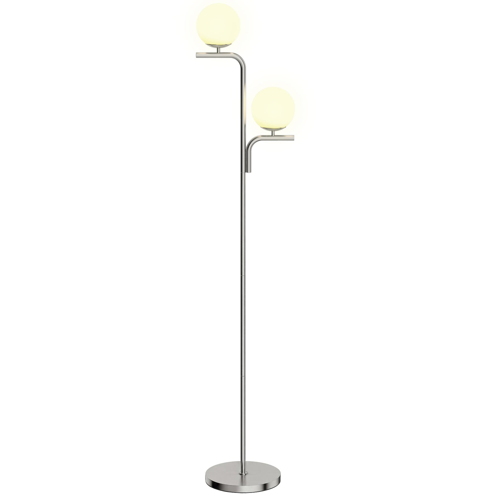 Floor Lamp With 3 Colour Temperatures, Modern Standing Lamp | Silver