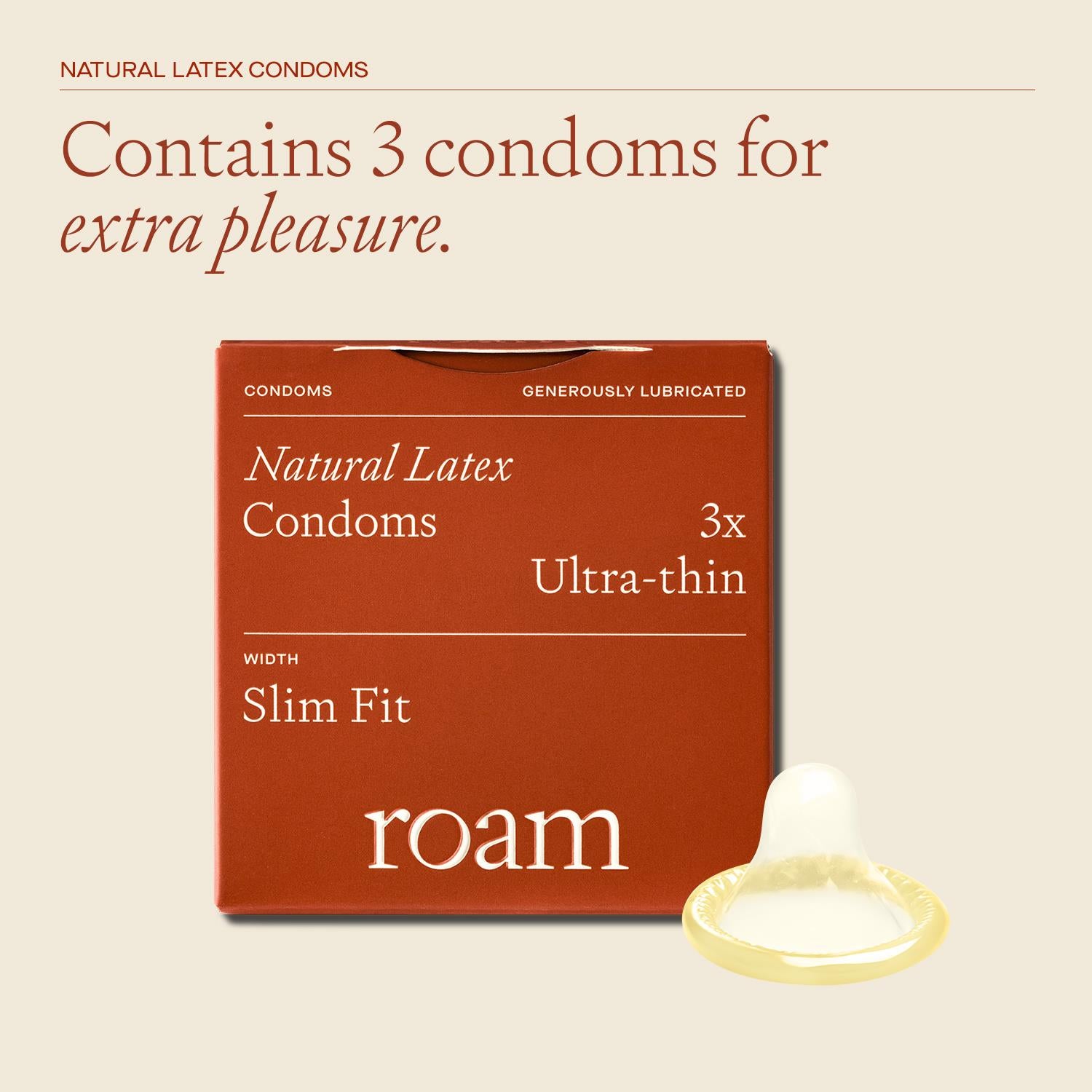 3 Pack Ultra-thin Condoms For Safer Sex & Contraception - Slim Fit