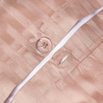 Egyptian Cotton Stripe Duvet Cover With Pillowcase, 330 Tc | Double | Taupe