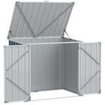5ft X 3ft 2-bin Steel Storage Shed With Double Locking Doors
