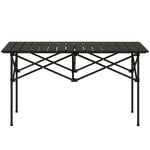 Portable Folding Camping Table W/ Roll Up Aluminium Top | Black