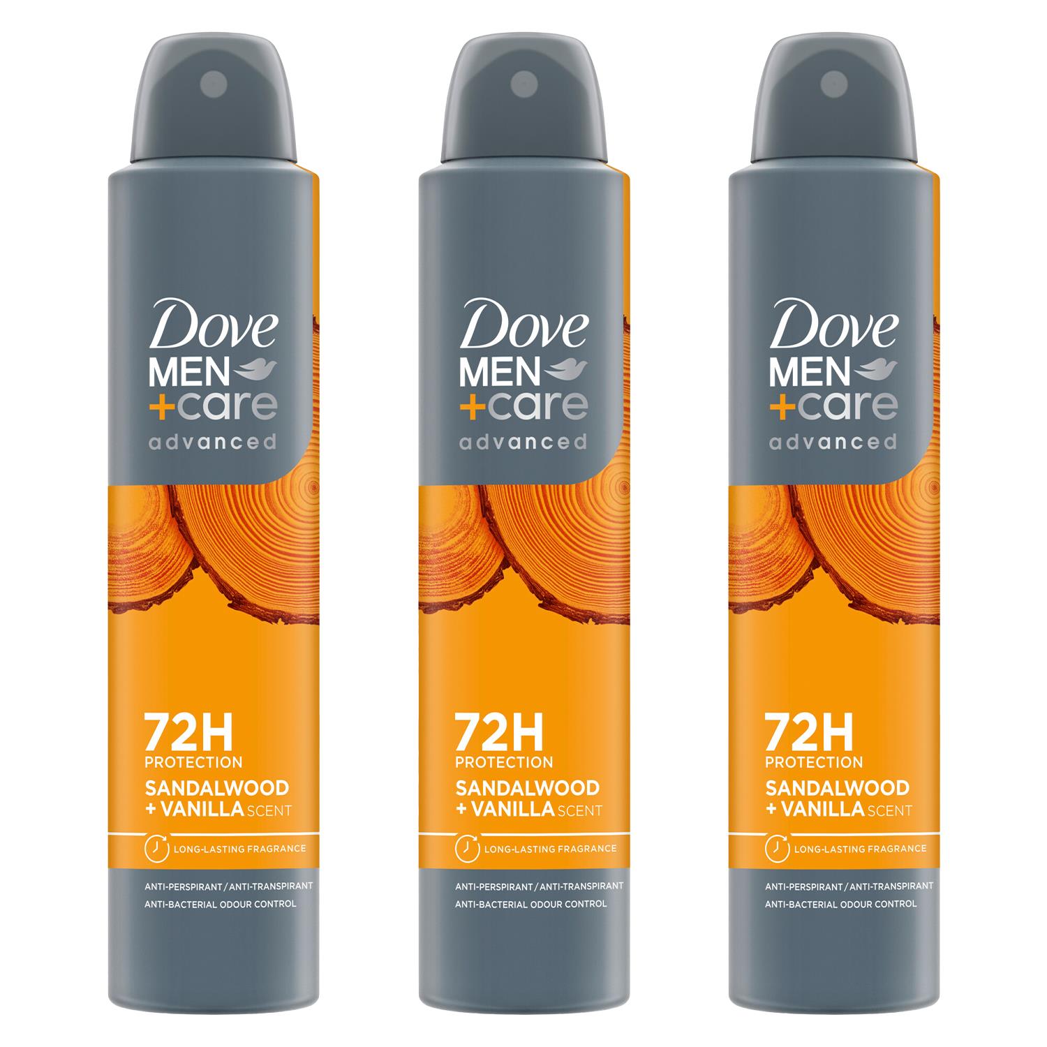 Men+care Advanced Deodorant Spray For 72hrs Sweat Protection 200ml, 3 Pack | Set-of-3