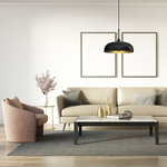 Pendant Lamp Lincoln 1xe27 35cm | 35cm | Black