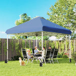 3x3 M Pop Up Gazebo W/ Wheels, One-touch Party Tent | Dark Blue