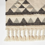 Kota Black & Grey Kilim Wool Rug | 150cm x 220cm | Black & Grey