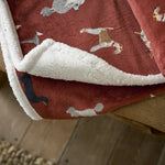 The Park Cuddly Printed Throw with Sherpa Back
