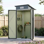 3x2ft Outdoor Metal Garden Storage Shed Small Garden Shed | Black & White