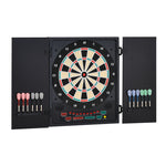 Electronic Dartboard Led 27 Games Storage Cabinet