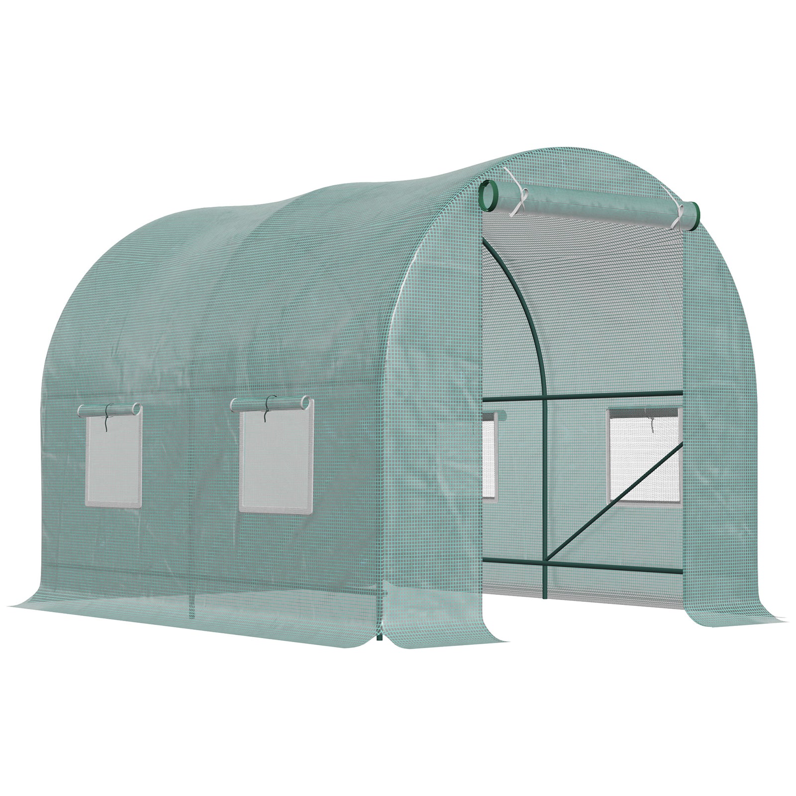 Walk-in Polytunnel Greenhouse W/ Window Door
