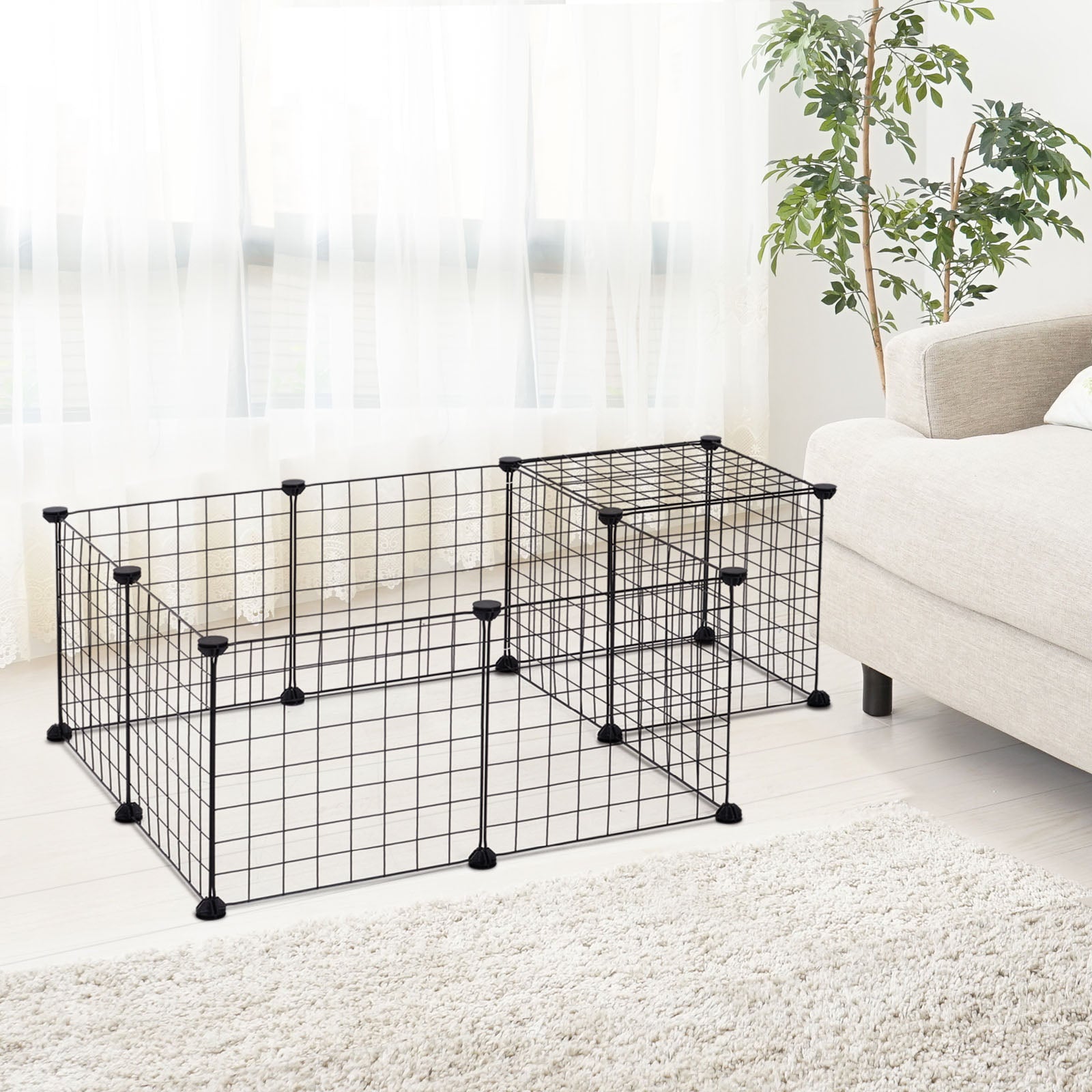 Diy Pet Playpen Metal Wire Fence Guinea Pig Small Animals Cage 12 Panel