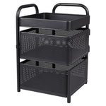 2-tier Rotatable Kitchen Storage Rack Swivel Shelf Organizer For Countertop Or Cabinet