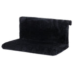 Petlicity Black Radiator Cat Bed With Removable Faux Fur Cover And Metal Frame
