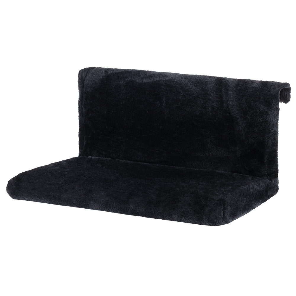 Petlicity Black Radiator Cat Bed With Removable Faux Fur Cover And Metal Frame