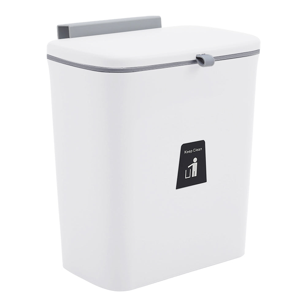 Kitchen Compost Bin Hanging Trash Can | White