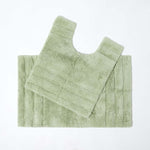 Spa Supreme Luxury Bath Mat | Bath  Pedestal Set | Sage Green