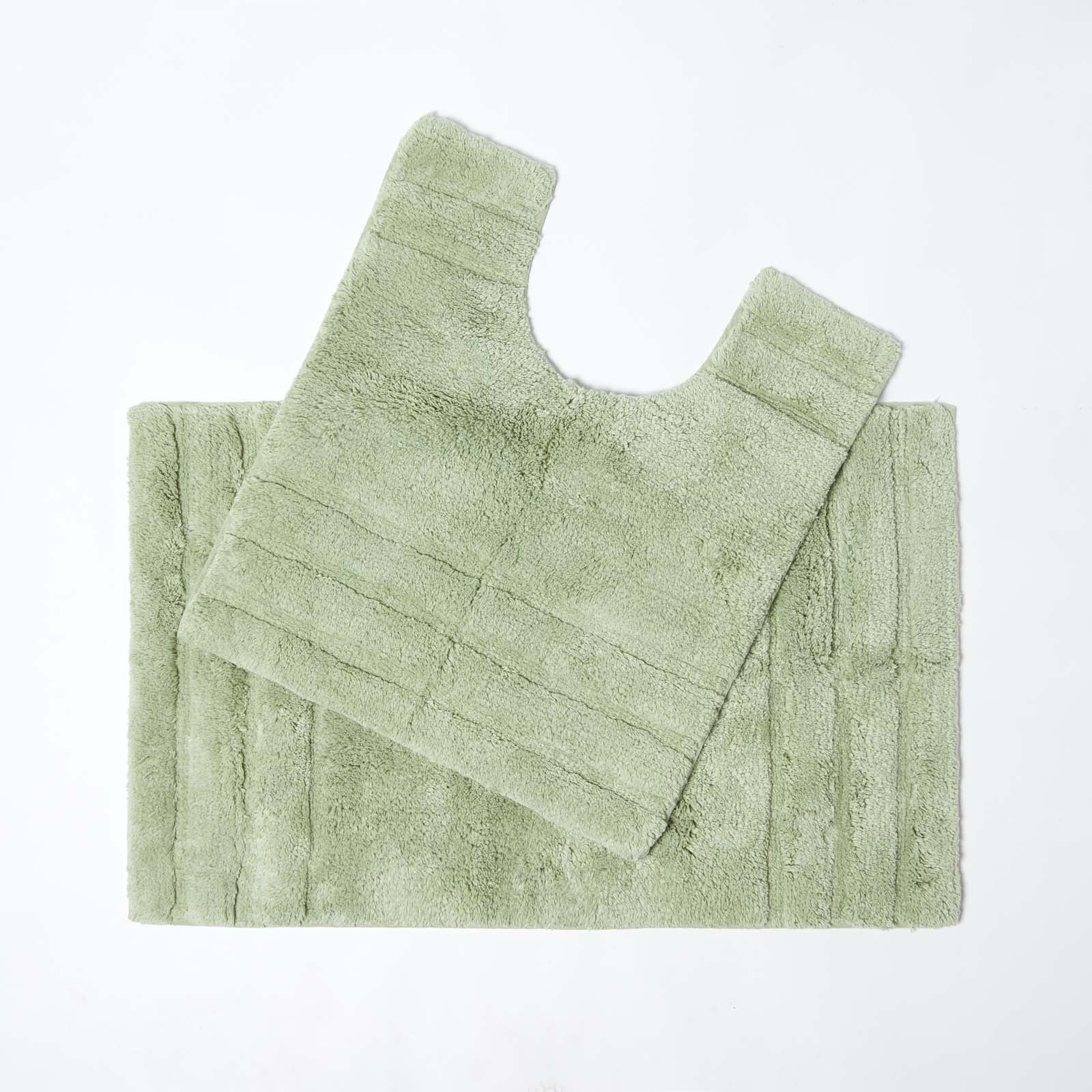 Spa Supreme Luxury Bath Mat | Bath  Pedestal Set | Sage Green