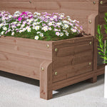 2-tier Raised Garden Bed With Trellis | Brown
