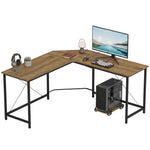 HOMCOM Corner L-shape Computer Desk Gaming Pc Workstation For Home Office