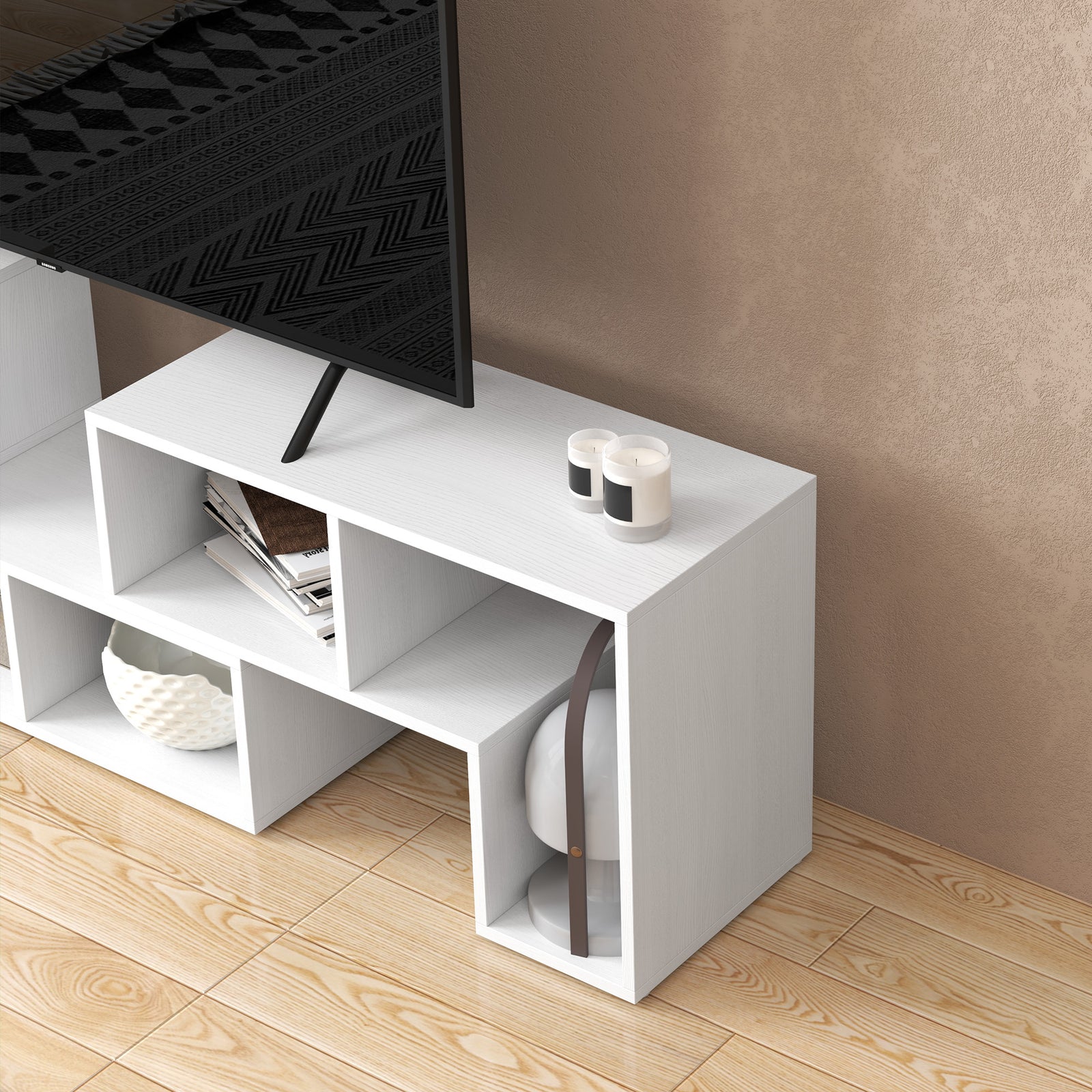 Tv Unit For Tvs Up To 75 Inches, Free Combination Tv Stand | White