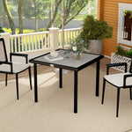 Garden Table For 4 Person W/ 4.3 cm Parasol Hole | Light Grey