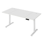 Adjustable Height Electric Standing Desk White Metal Frame | White