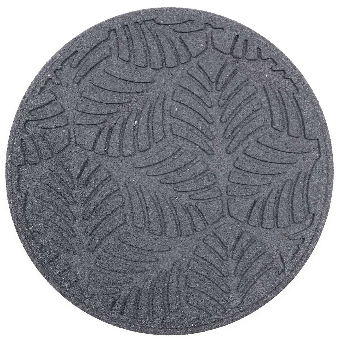 Rubber Garden Stepping Stones - Geo Leaf | Set of 1 | Grey