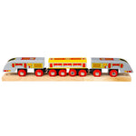 Wooden Bullet Train Engine & Carriages