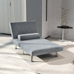 Single Sofa Bed Folding Chair Bed Metal Frame Padding Pillow