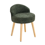 Breeins Chenille Dressing Table Stool With Rubberwood Legs